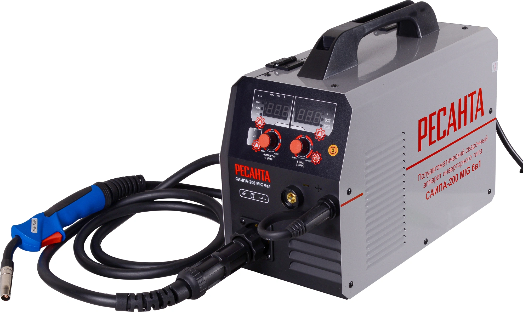 Сварочный аппарат Ресанта САИПА-200 инвертор ММА DC 6.9кВт