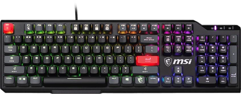 Клавиатура MSI VIGOR GK41 DUSK LR RU механическая черный/серый USB Multimedia for gamer LED (S11-04RUB01-CLA)