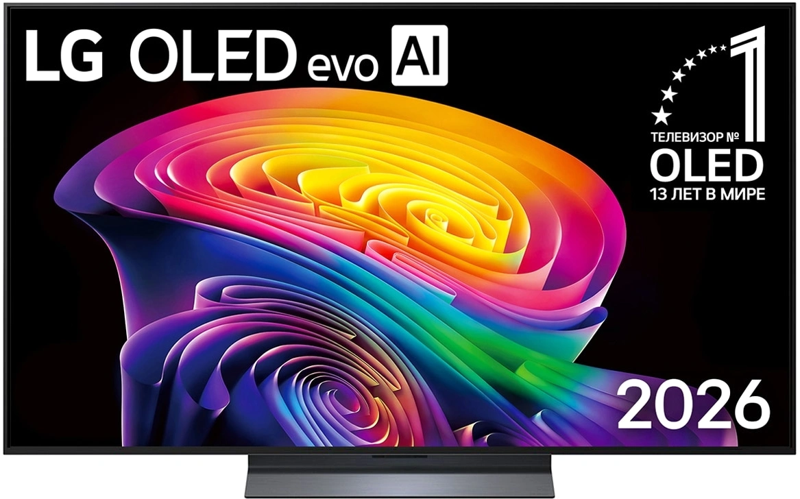 Телевизор OLED LG 55" OLED55C6RLA.ARU черный/серебристый 4K Ultra HD 120Hz DVB-T DVB-T2 DVB-C DVB-S2 USB WiFi Smart TV (RUS)