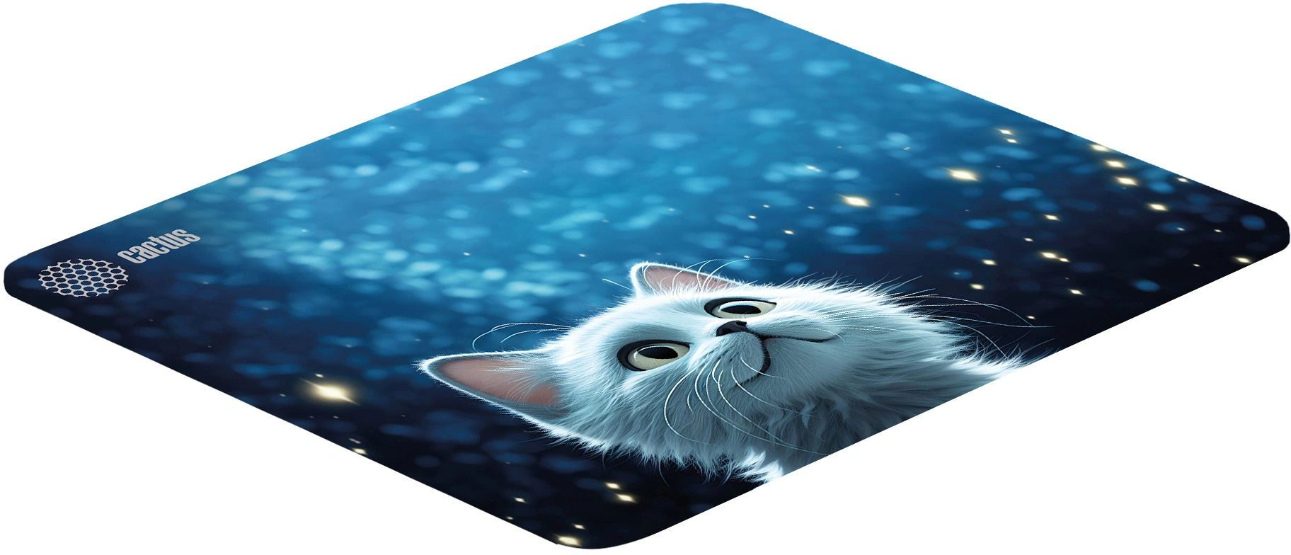Коврик для мыши Cactus White Cat рисунок 300x250x3мм (CS-MP-D11M)