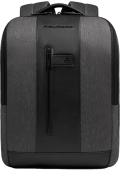 Рюкзак мужской Piquadro Brief2 CA4818BR2/GRN серый/черный нейлон/натур.кожа