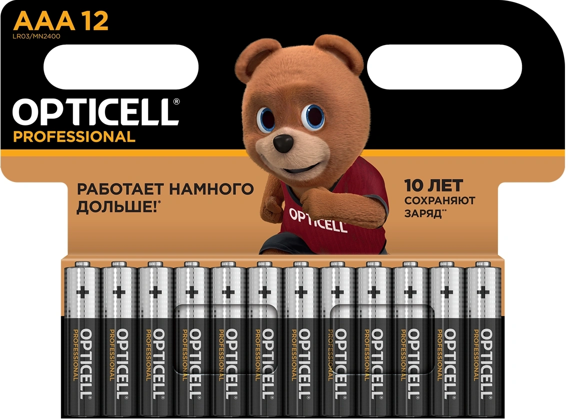 Батарея Opticell Professional LR03 AAA (12шт) блистер
