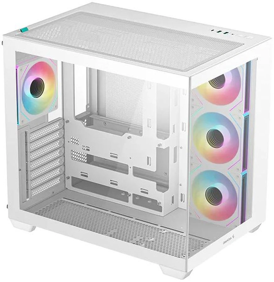 Корпус Deepcool CG530 4F белый без БП ATX 6x120mm 4x140mm 1xUSB3.0 audio bott PSU