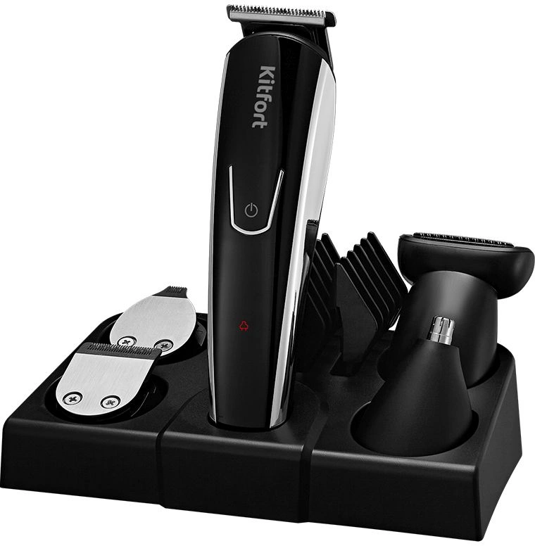 Триммер Kitfort КТ-3109 черный/серебристый 3Вт (насадок в компл:10шт)