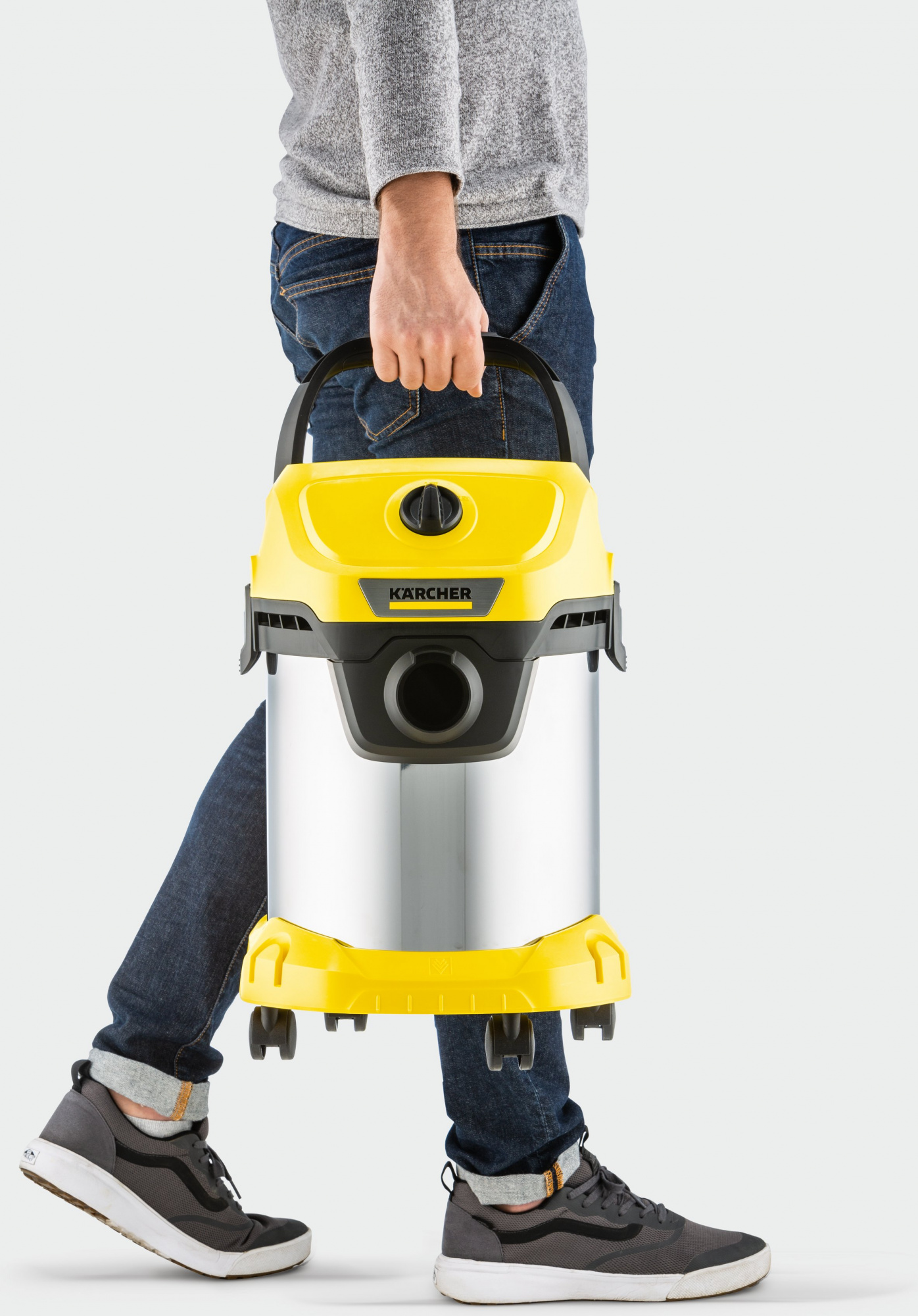 Строительный пылесос Karcher WD 3 S V-17/4/20 1000Вт (уборка: сухая/сбор воды) желтый