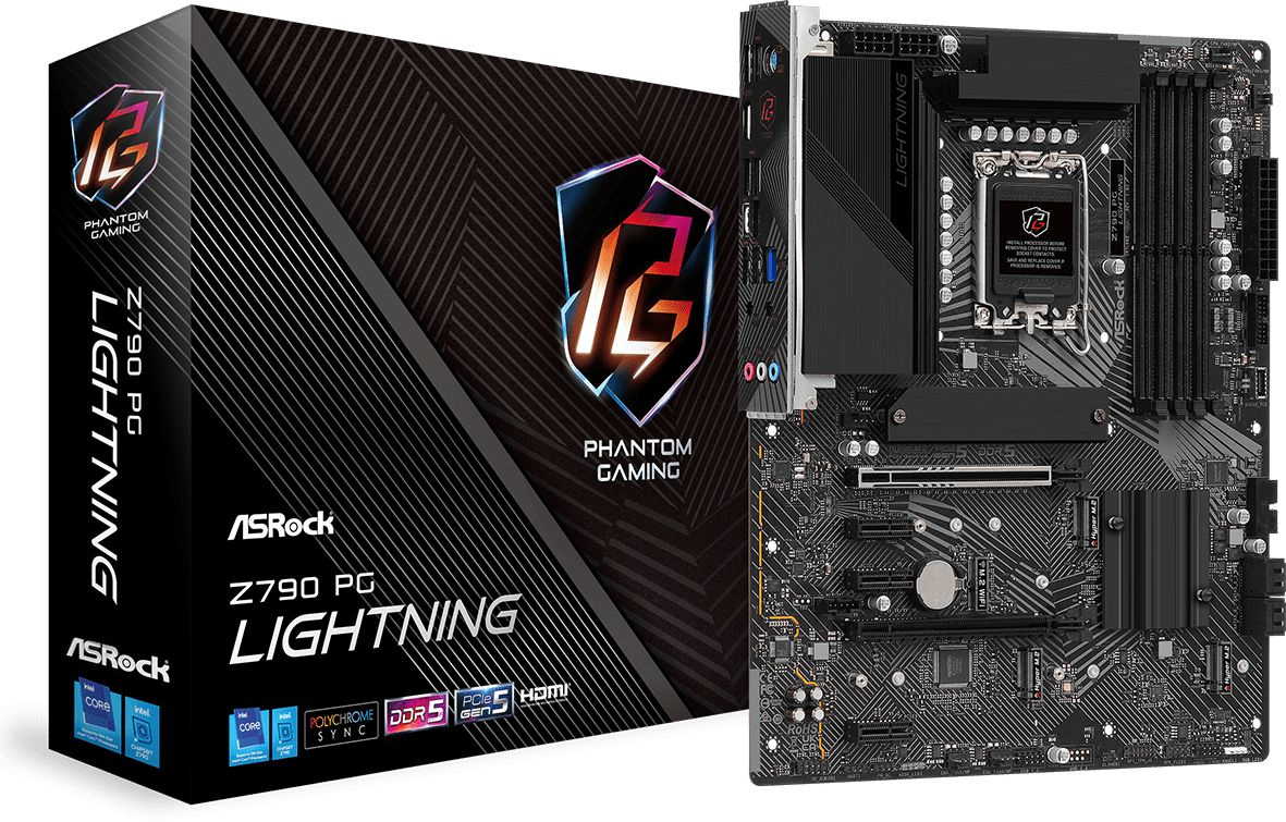 Материнская плата Asrock Z790 PG LIGHTNING Soc-1700 Intel Z790 4xDDR5 ATX AC`97 8ch(7.1) 2.5Gg RAID+HDMI