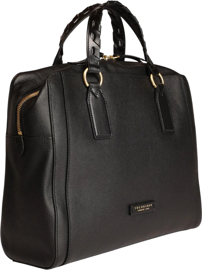 Деловая сумка женская The Bridge Ines 045525EN/30 черная натур.кожа