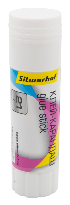Клей-карандаш Silwerhof 431464-21 21гр ПВП термоусадочная упаковка
