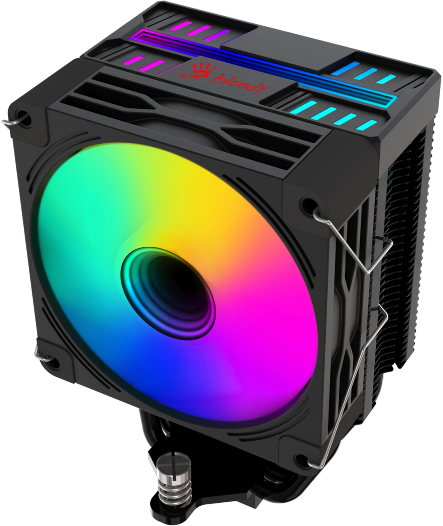 Устройство охлаждения(кулер) Bloody BD-AC150-ARGB1 ARGB Soc-AM5/AM4/1200/1700/1851 черный 4-pin 11-23dB Al+Cu LCD 150W 365gr Ret (BD-AC150-ARGB1-BK)