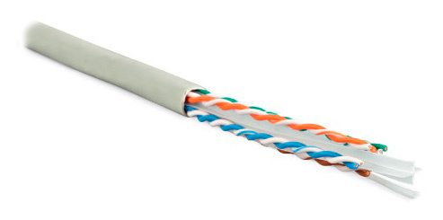 Кабель информационный Hyperline UUTP4-C6-S23-IN-LSZH-GY-305 кат.6 UTP 4 пары 23AWG LSZH внутренний 305м серый