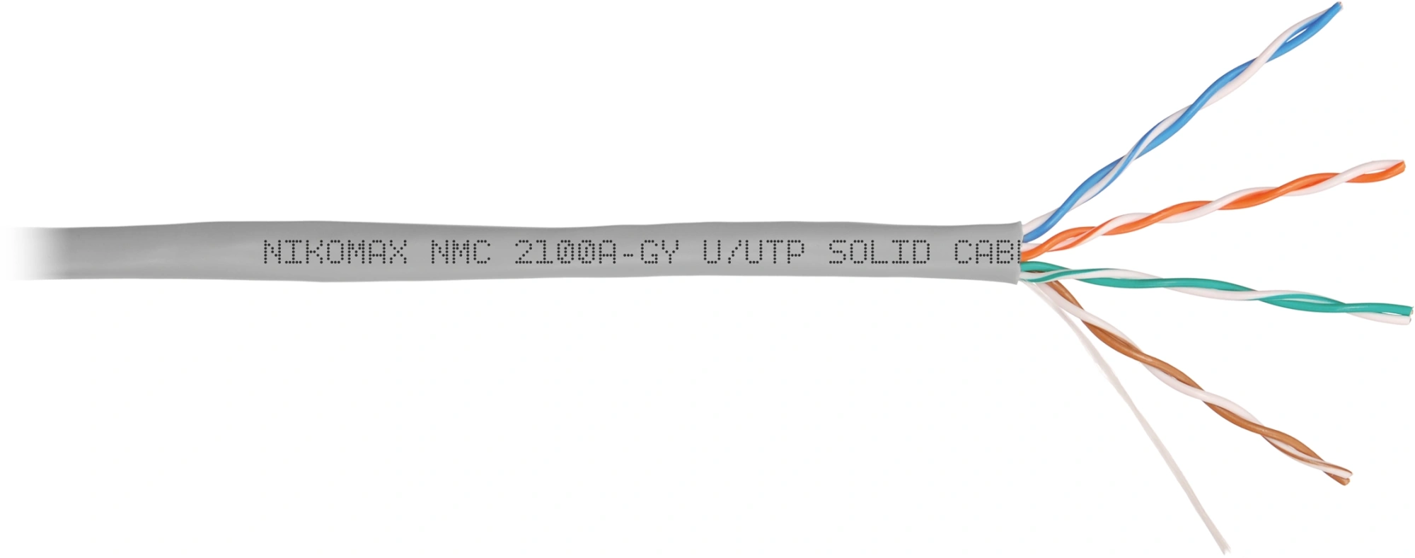 Кабель сетевой информационный Nikomax Standard NMC 2100A-GY кат.5E U/UTP 4 пары 24AWG PVC внутренний 305м серый