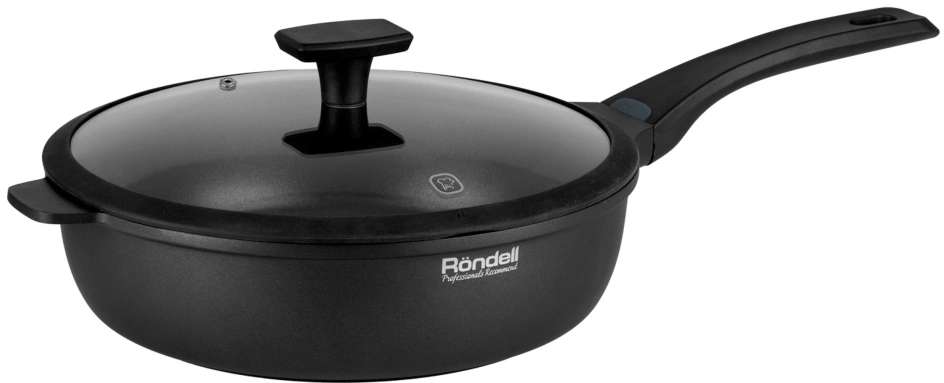 Сотейник Rondell Weiser RDA-1553 4.1л. d=28см (с крышкой) черный