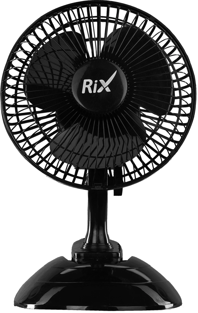 Вентилятор настольный RIX RDF-1500WB 15Вт скоростей:2 черный (упак.:1шт)