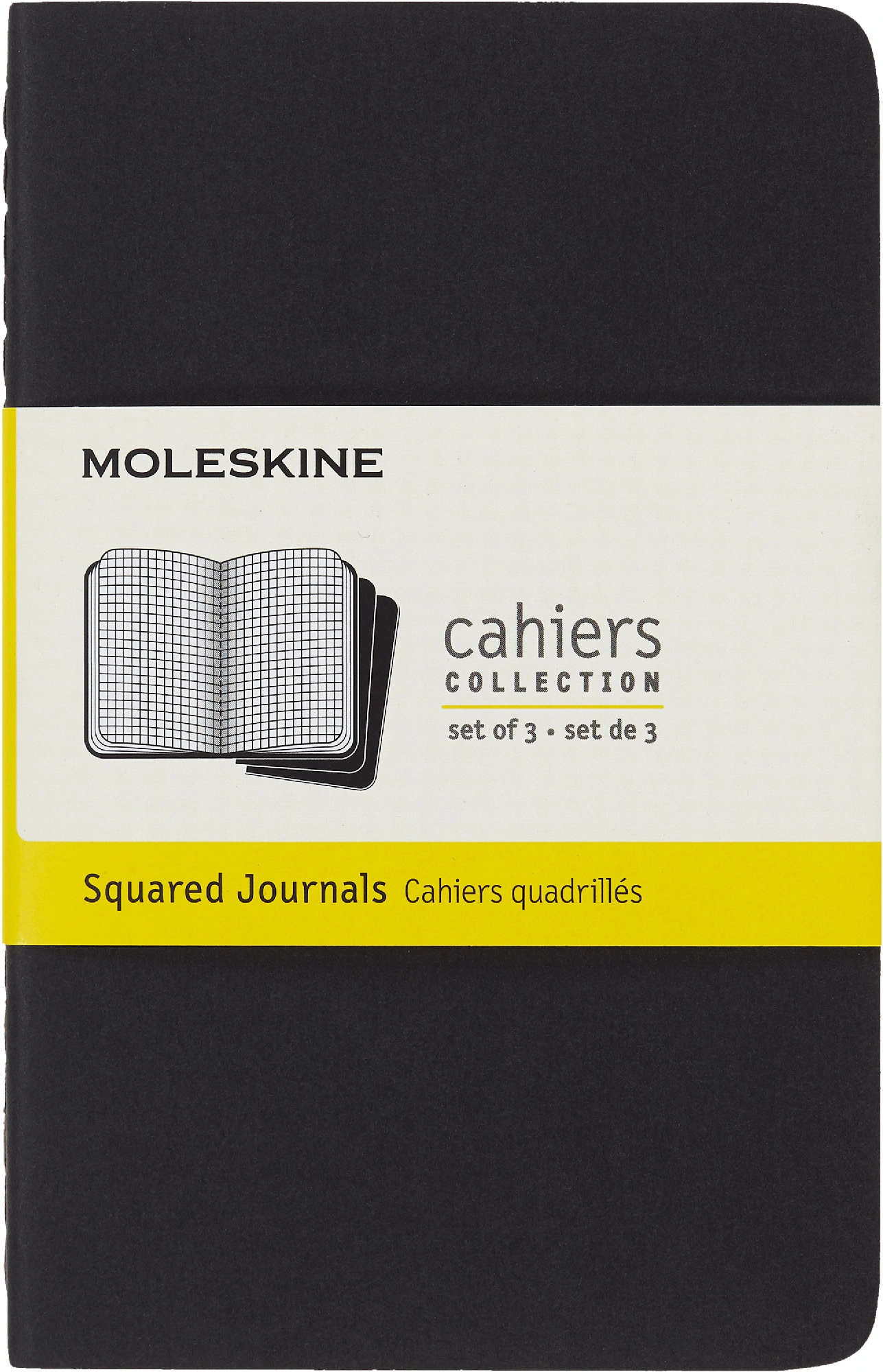 Блокнот Moleskine CAHIER JOURNAL QP312 Pocket 90x140мм обложка картон 64стр. клетка черный (3шт)