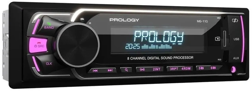 Автомагнитола Prology MG-110 1DIN 4x55Вт v5.1 USB 2.0 AUX DSP 4 (PRMG110)