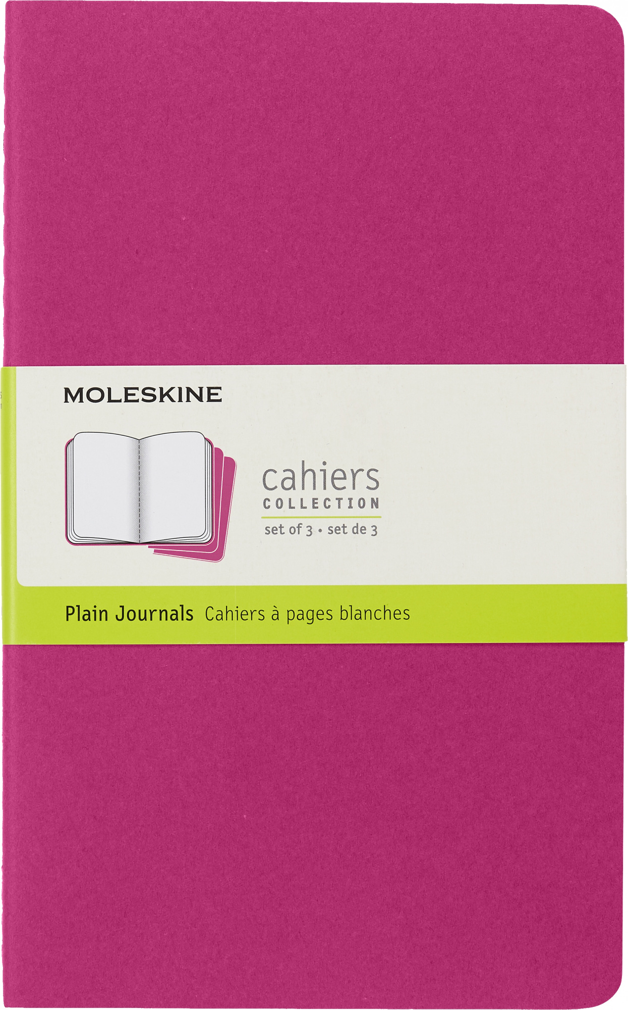 Блокнот Moleskine CAHIER JOURNAL CH018D17 Large 130х210мм обложка картон 80стр. нелинованный розовый неон (3шт)