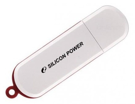 Флеш Диск Silicon Power 64GB LuxMini 320 SP064GBUF2320V1W USB2.0 белый