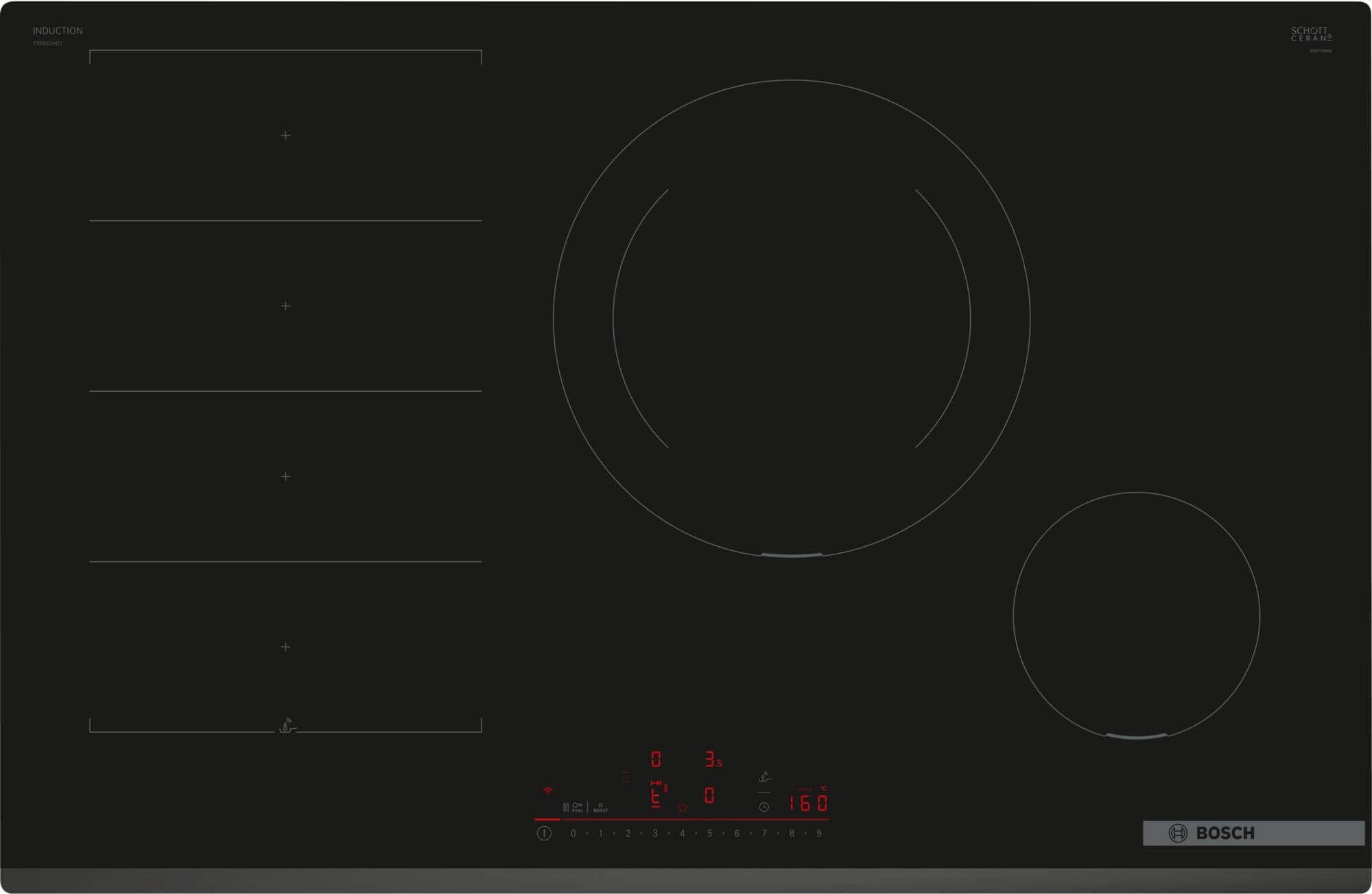 Индукционная варочная поверхность Bosch PXE831HC1E черный