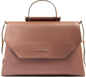 Деловая сумка женская Piquadro Circle BD6778W92/MBE с отделением для ноутбука 14" коричневая/бежевая натур.кожа
