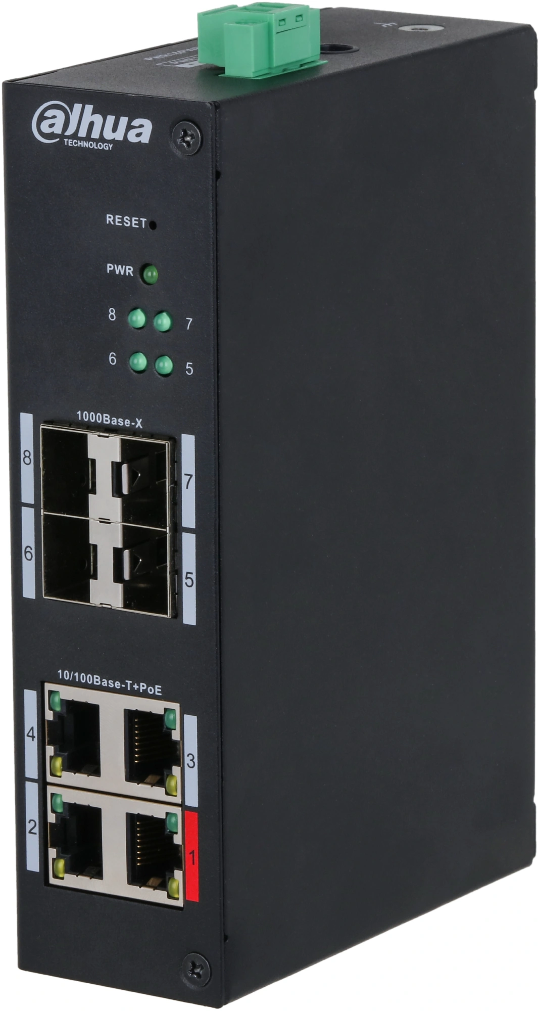 Коммутатор Dahua DH-HS4408-4ET-96 (L2) 4x100Мбит/с 4x1Гбит/с 4SFP 4PoE 96W управляемый