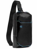 Рюкзак слинг мужской Piquadro Blue Square CA6898B2/N черный натур.кожа