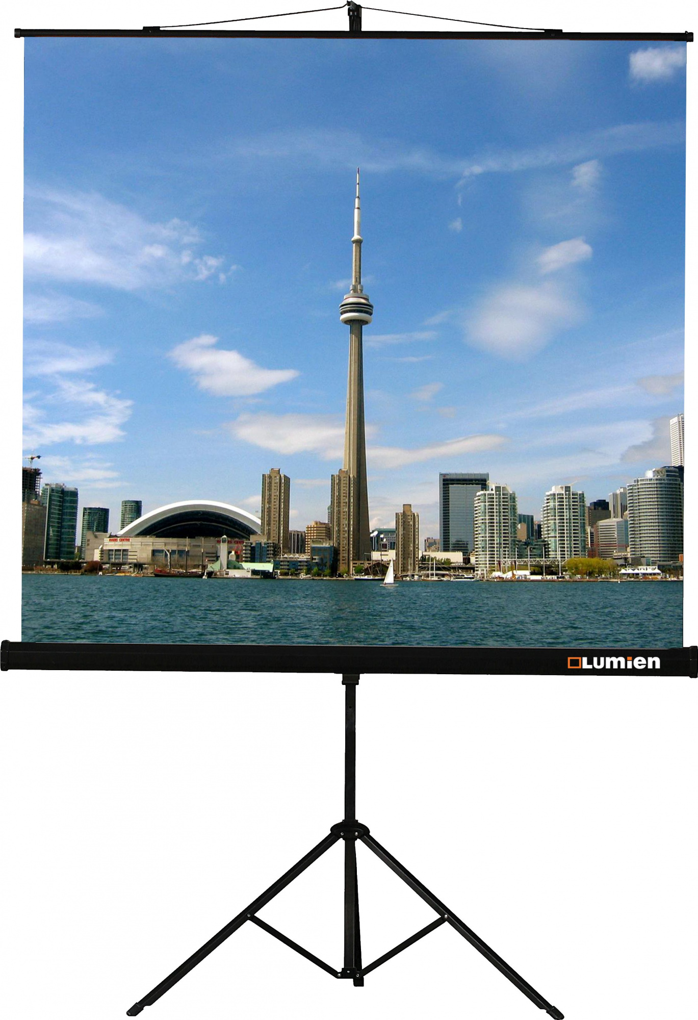Экран на треноге Lumien 67" 127x127см Eco View LEV-100104 1:1 напольный рулонный