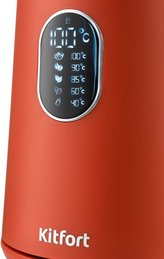 Чайник электрический Kitfort KT-6115-3 1.5л. 1800Вт красный корпус: металл/пластик (КТ-6115-3)