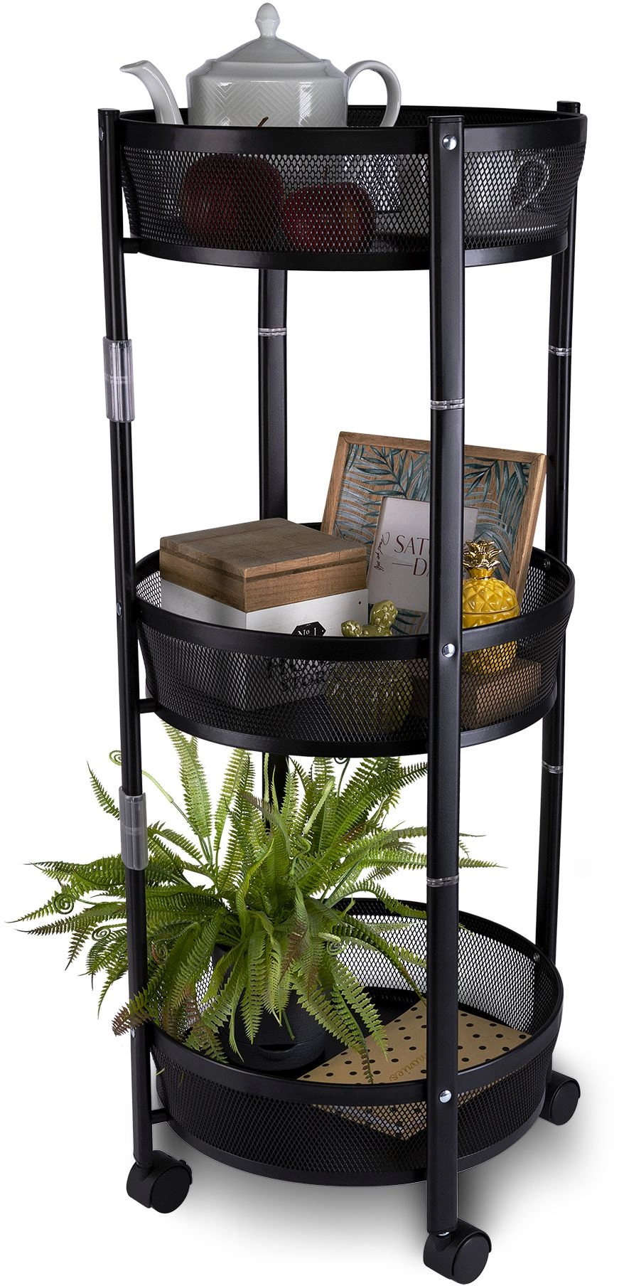 Этажерка Domfy DHC-FC30862 34.2x34.2x83.6см d=34.2см черный