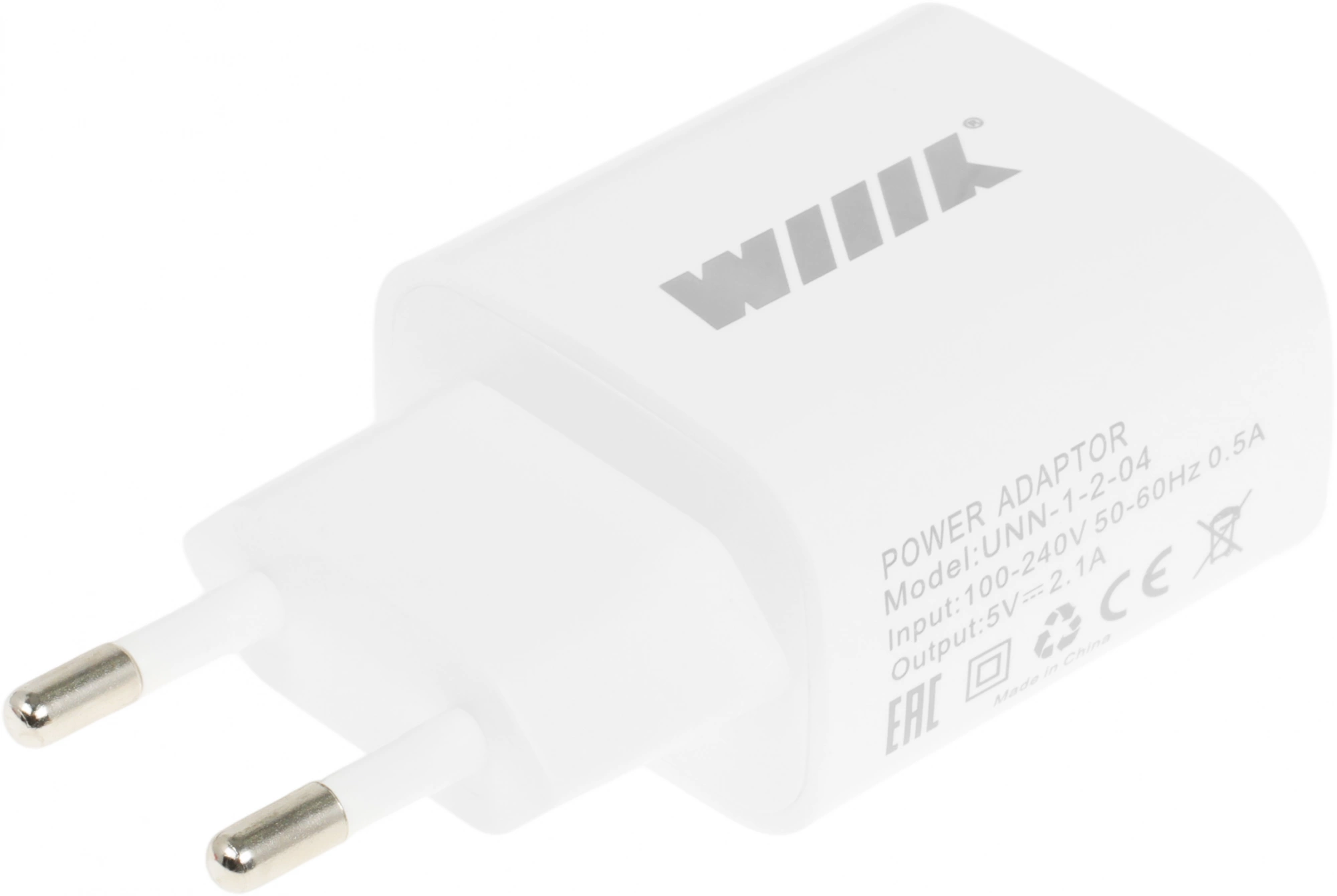 Сетевое зар./устр. Wiiix UNN-1-2-04-W 2.4A USB Type-C универсальное белый