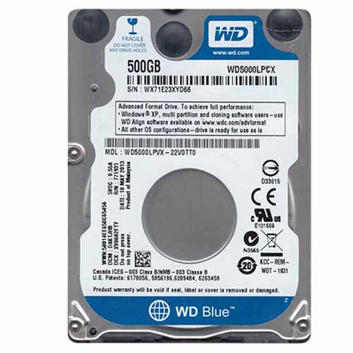 Жесткий диск WD SATA-III 500GB WD5000LPCX Blue (5400rpm) 16Mb 2.5"