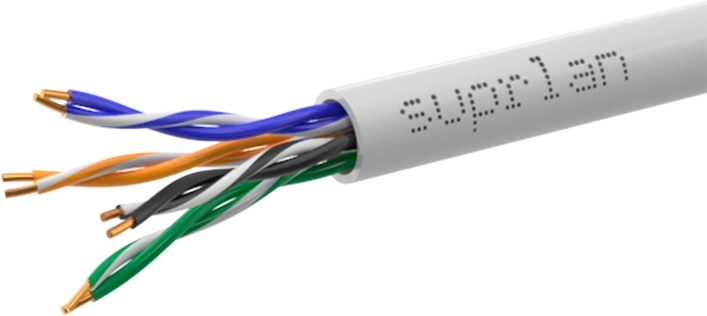 Кабель сетевой информационный Suprlan 01-0332-1 кат.5E UTP 4 пары 24AWG PVC внутренний 100м серый