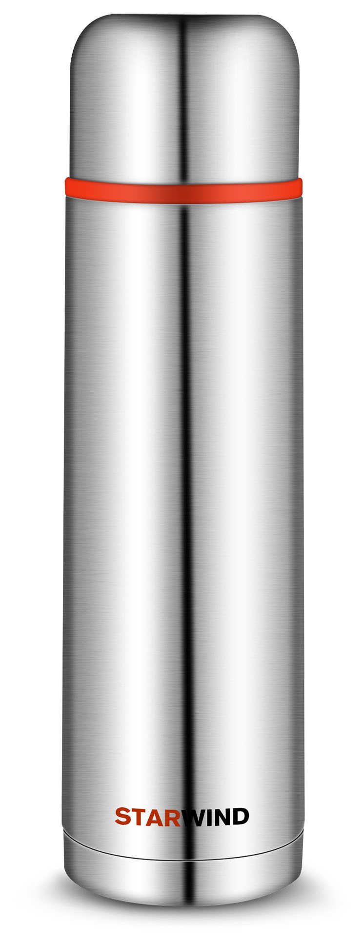 Термос Starwind 10-1000 1л. серебристый/красный картонная коробка