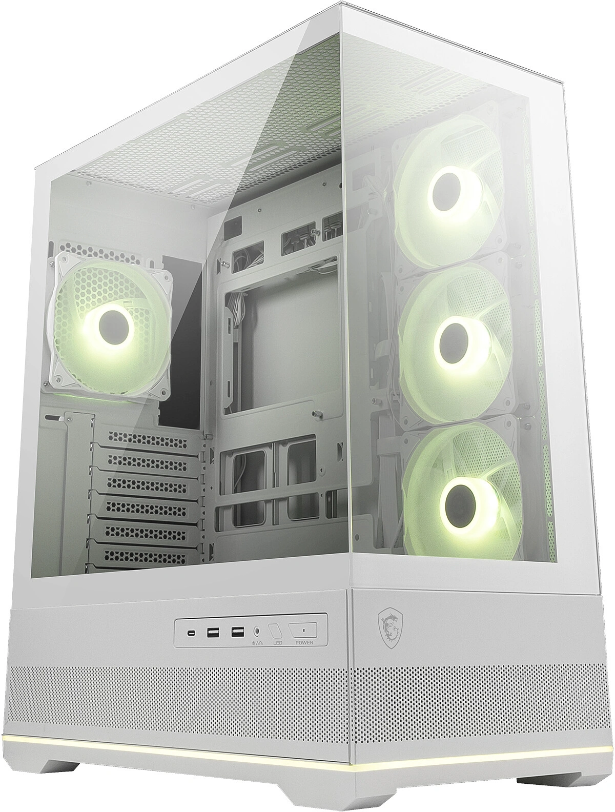 Корпус MSI MAG Pano 110R PZ белый без БП ATX 6x120mm 4x140mm 2xUSB3.0 audio AirDuct bott PSU