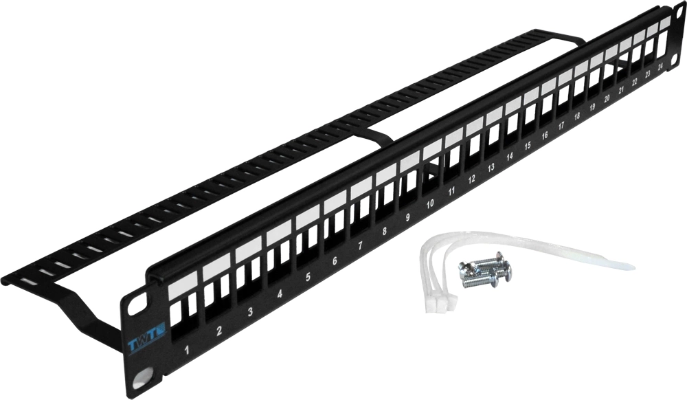 Патч-панель наборная Lanmaster TWT-PP24OK-UTP 19" 1U 24xRJ45 UTP