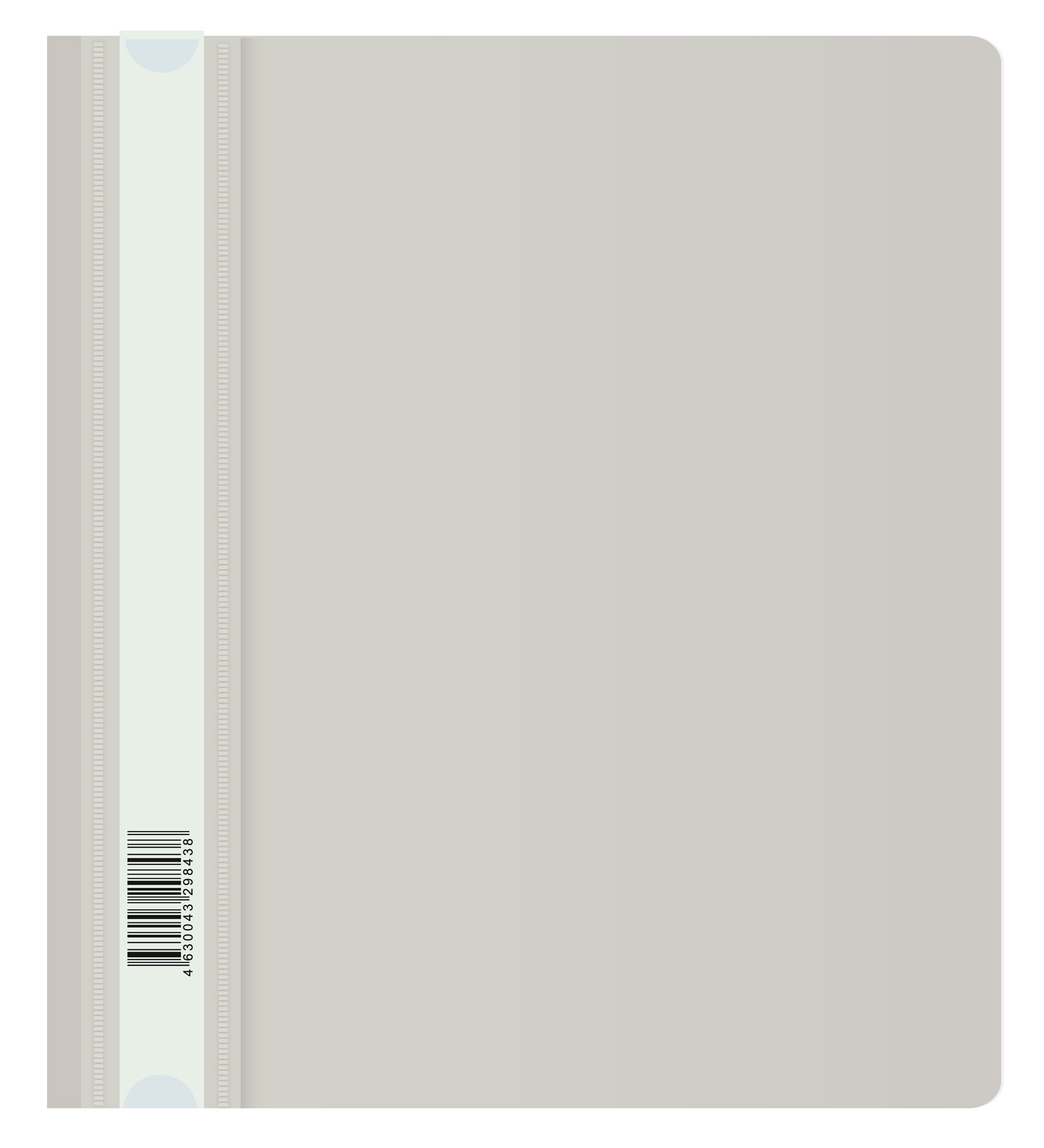 Папка-скоросшиватель Бюрократ Люкс -PSL20A5GREY A5 прозрач.верх.лист пластик серый 0.14/0.18