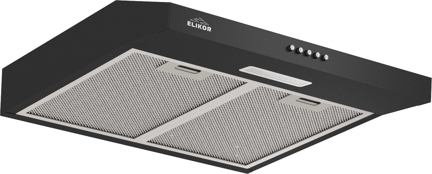 Вытяжка козырьковая Elikor Eco ONE 50 BK черный управление: кнопочное