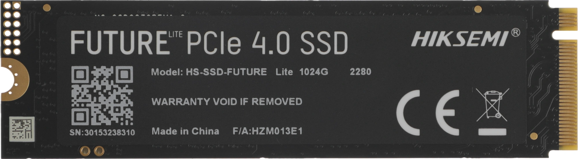 Накопитель SSD Hikvision PCIe 4.0 x4 1TB HS-SSD-FUTURE LITE 1024G M.2 2280