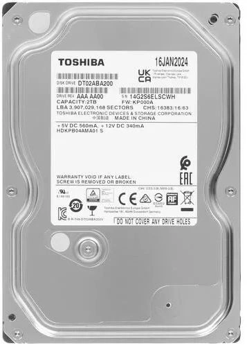 Жесткий диск Toshiba SATA-III 2TB DT02ABA200 Desktop (5400rpm) 128Mb 3.5"