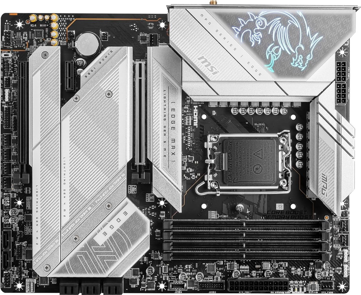 Материнская плата MSI MPG Z790 EDGE TI MAX WIFI Soc-1700 Intel Z790 4xDDR5 ATX AC`97 8ch(7.1) 2.5Gg RAID+HDMI+DP