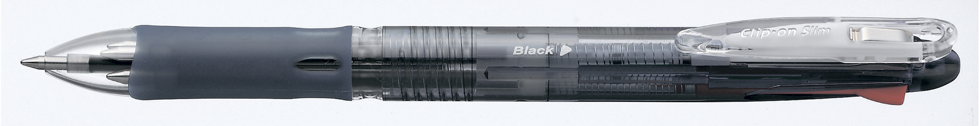 Ручка шариков. автоматическая Zebra Clip on Slim 4C (45971) черный d=1мм ассор. черн. резин. манжета