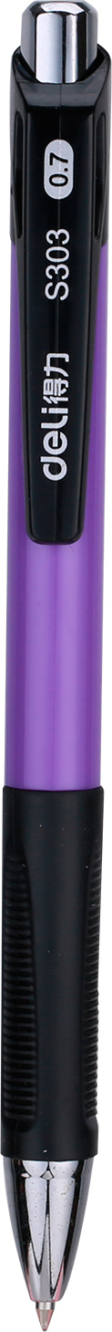 Ручка шариков. автоматическая Deli S303 ассорти син. черн. (1шт) линия 0.7мм резин. манжета