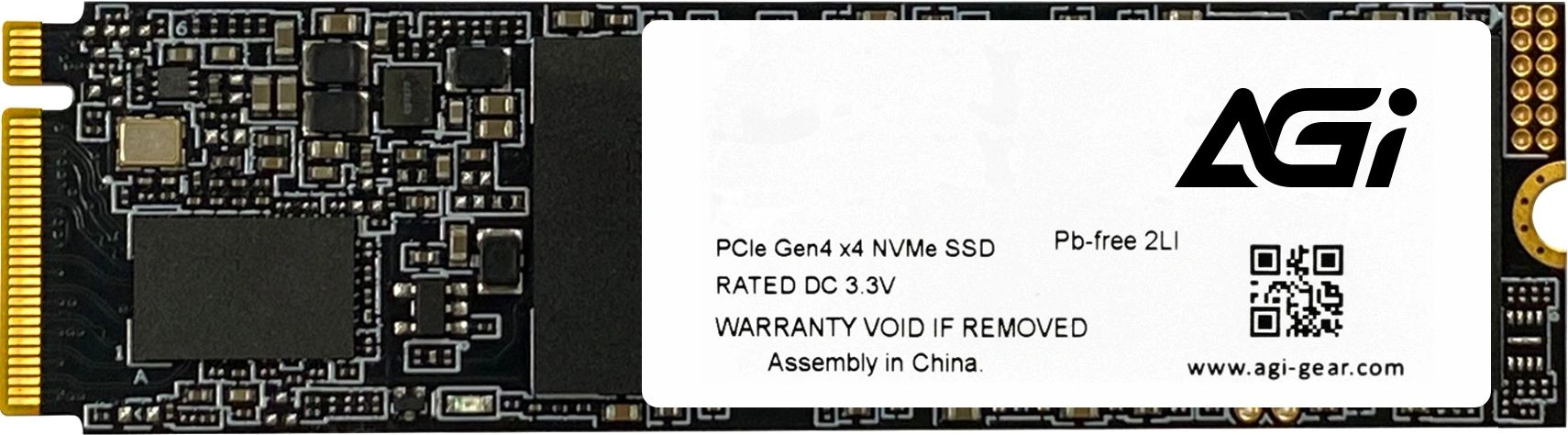 Накопитель SSD AGi PCIe 4.0 x4 2TB AGI2T0G43AI818-CB AI818 M.2 2280