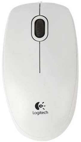 Мышь Logitech B100 белый оптическая (1000dpi) USB (2but)