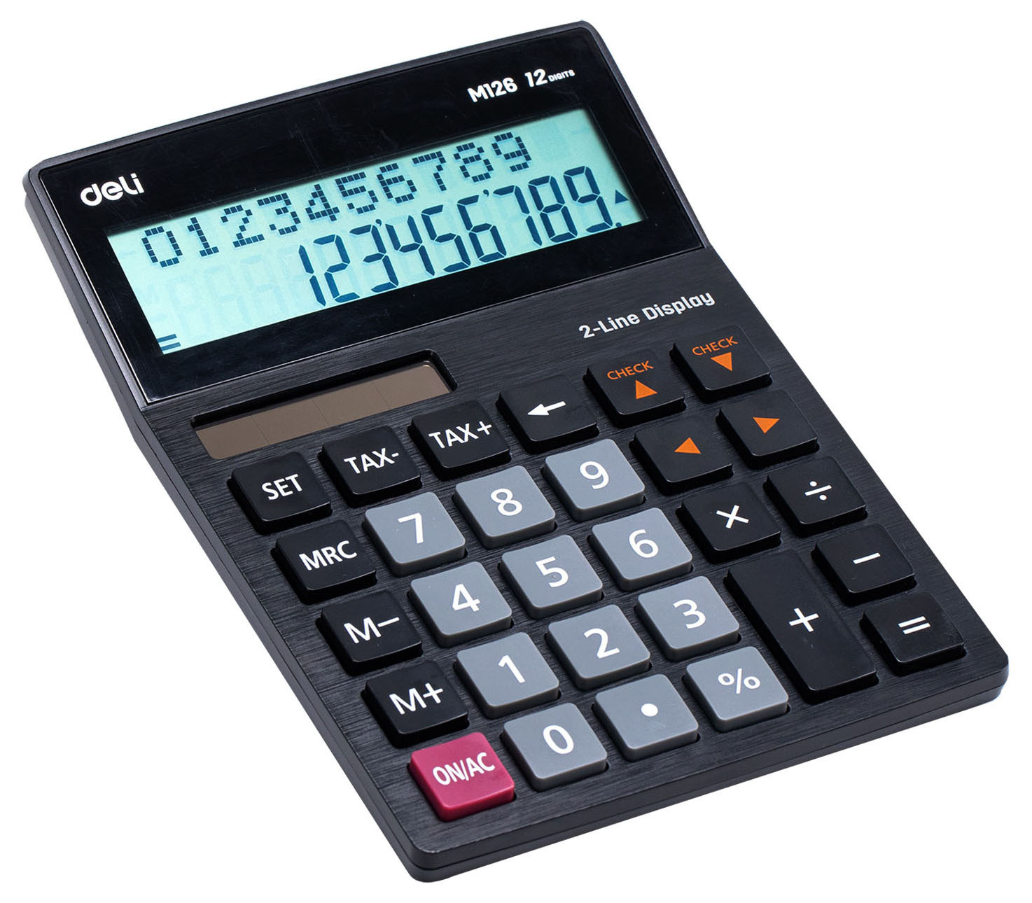 Калькулятор настольный Deli EM126 черный 12-разр.