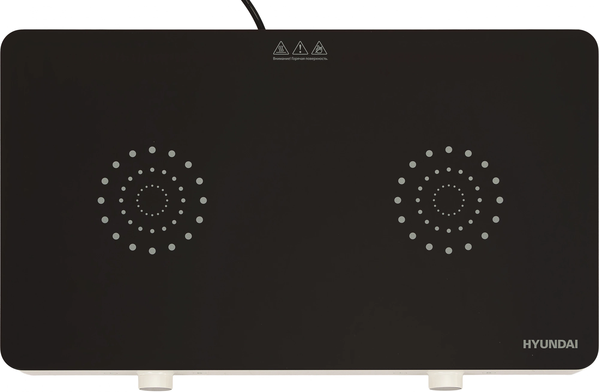 Плита Индукционная Hyundai HYC-0108 белый стеклокерамика (настольная)