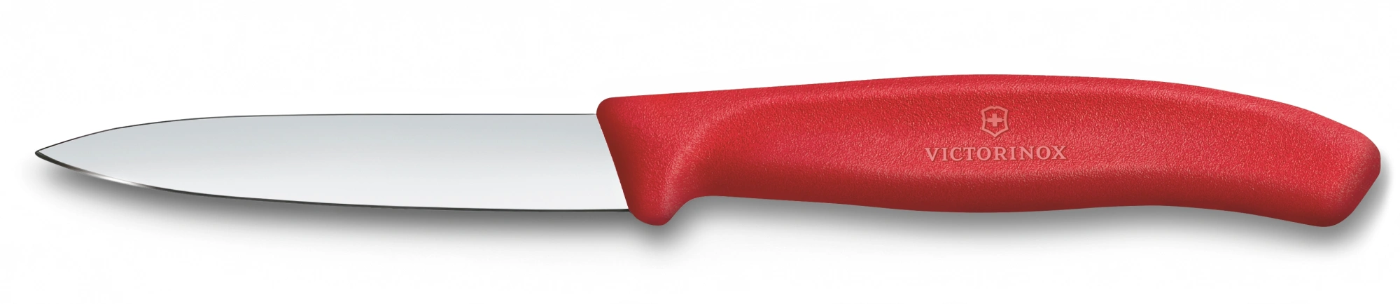 Нож кухонный Victorinox Swiss Classic (6.7601.C1) стальной универсальный для чистки овощей и фруктов лезв.80мм прямая заточка красный
