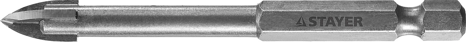 Сверло Stayer 2985-08_z01 по каф/керамогр/стек Д=8мм Дл=80мм (1пред.) для дрелей