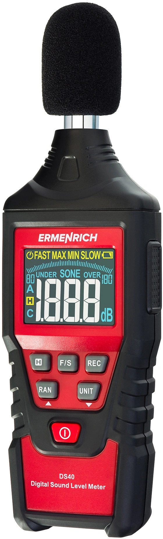 Измеритель уровня шума Ermenrich Seek DS40 портативный красный/черный (82995)