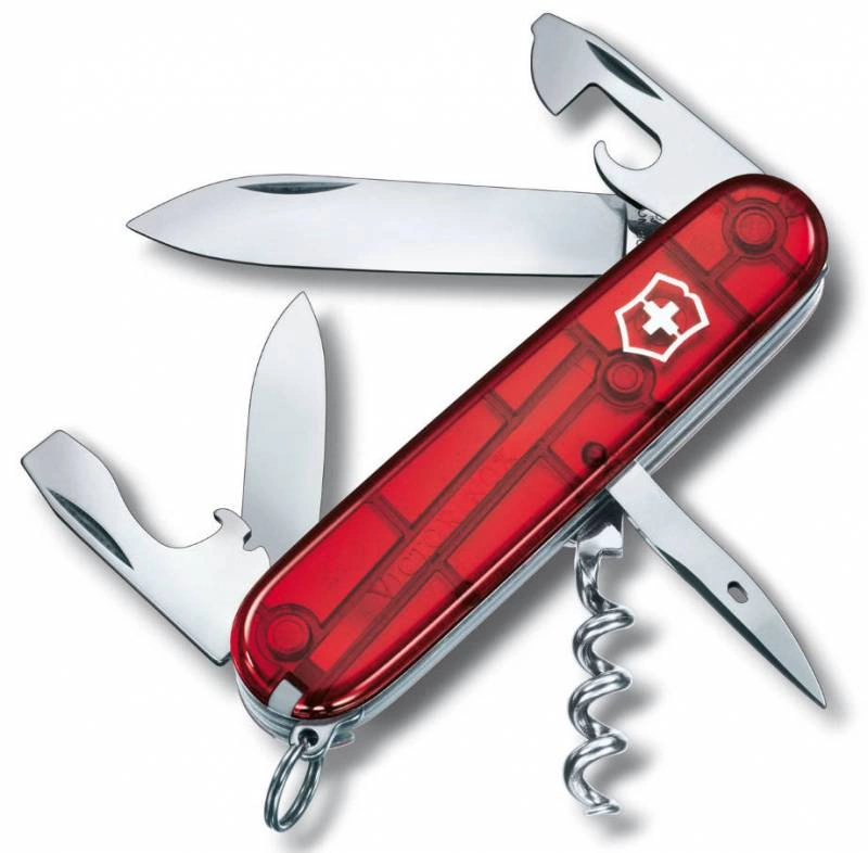 Нож перочинный Victorinox Spartan (1.3603.T) 91мм 12функц. красный полупрозрачный карт.коробка