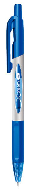 Ручка шариков. автоматическая Deli X-tream EQ11-BL синий мет./синий d=0.7мм син. черн. резин. манжета